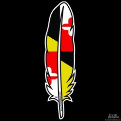 Shore Redneck Maryland Feather Decal