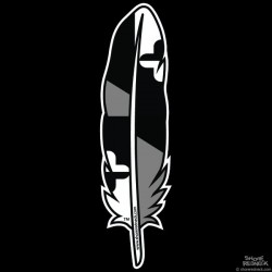 Shore Redneck Maryland Blackout Feather Decal