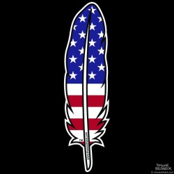 Shore Redneck USA Feather Decal