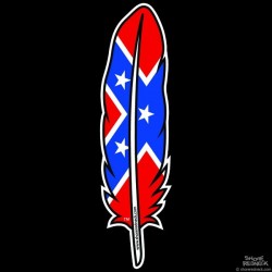 Shore Redneck Dixie Feather Decal