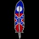 Shore Redneck Old GA Feather Decal