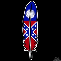Shore Redneck Old GA Feather Decal