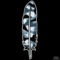 Shore Redneck Blackout Camo Feather Decal