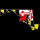 Shore Redneck MD Flag MD State Shape