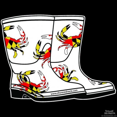 Shore Redneck Waterman MD Crab Boots Decal