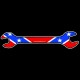 Shore Redneck Dixie Wrench Decal