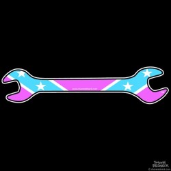 Shore Redneck Pink Dixie Wrench Decal