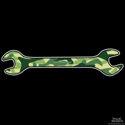 Shore Redneck Camo Wrench Decal