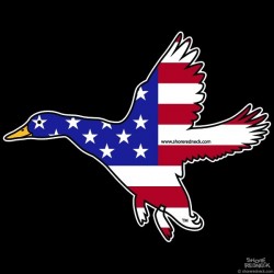 Shore Redneck USA Banded Duck Decal
