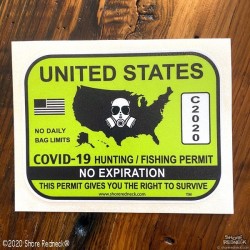Shore Redneck Covid-19 USA Hunting/Fishing Permit