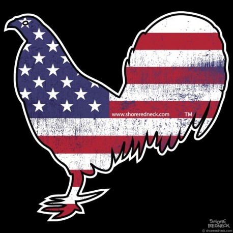Shore Redneck USA Grunge Game Rooster