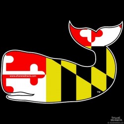 Shore Redneck Maryland Flag Whale Decal