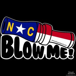 Shore Redneck NC Flag Blow Me Decal