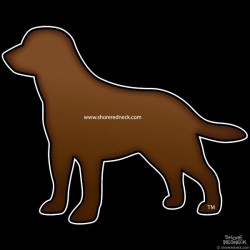 Shore Redneck Chocolate Labrador Decal
