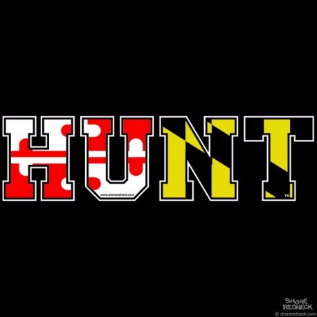 Shore Redneck Hunt MD Text Decal