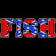 Shore Redneck Fish Dixie Text Decal