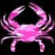 Shore Redneck Pink Camo Crab Decal