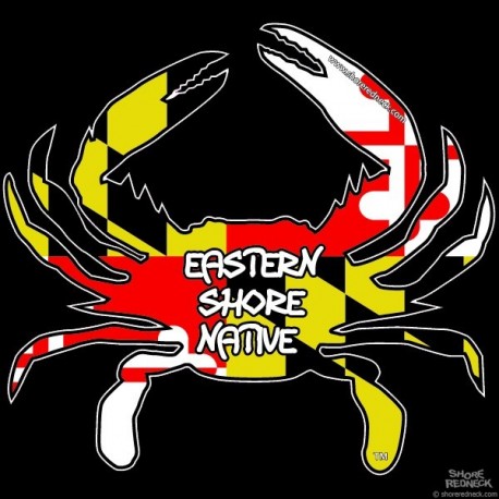 Shore Redneck MD Themed Eastern Shore Native Crab Decal