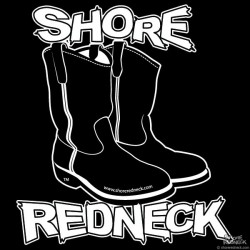 Shore Redneck Work Boots  With Text Decal