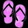 Shore Redneck Pink Paisley Flops Decal