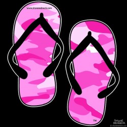 Shore Redneck Pink Camo Flops Decal