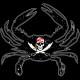 Shore Redneck Jolly Roger MD Flag Crab Decal
