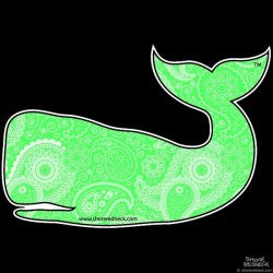 Shore Redneck Green Paisley Whale Decal