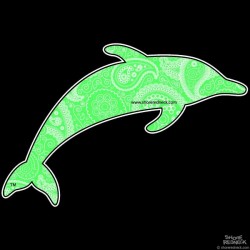 Shore Redneck Green Paisley Dolphin Decal