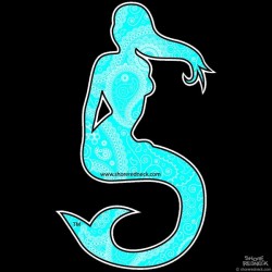 Shore Redneck Blue Paisley Mermaid Decal