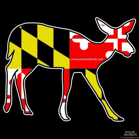 Shore Redneck Maryland Flag Doe Decal