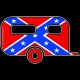 Shore Redneck Confederate Flag Camper Decal