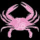 Shore Redneck Pink Sky Paisley  Crab Decal