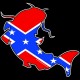 Shore Redneck Confederate Catfish Decal