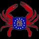 Shore Redneck Georgia Flag Crab Decal