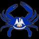 Shore Redneck Louisiana Flag Crab Decal