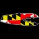 Shore Redneck MD Flag Crab Claw Decal